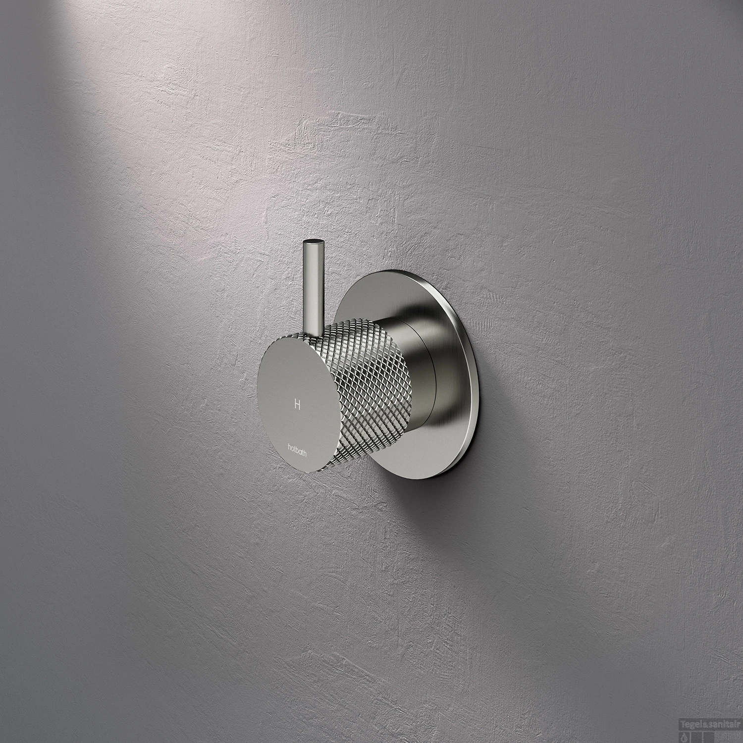 Inbouw Stopkraan Hotbath Cobber X Warm Geborsteld Nikkel (excl. Inbouwdeel)