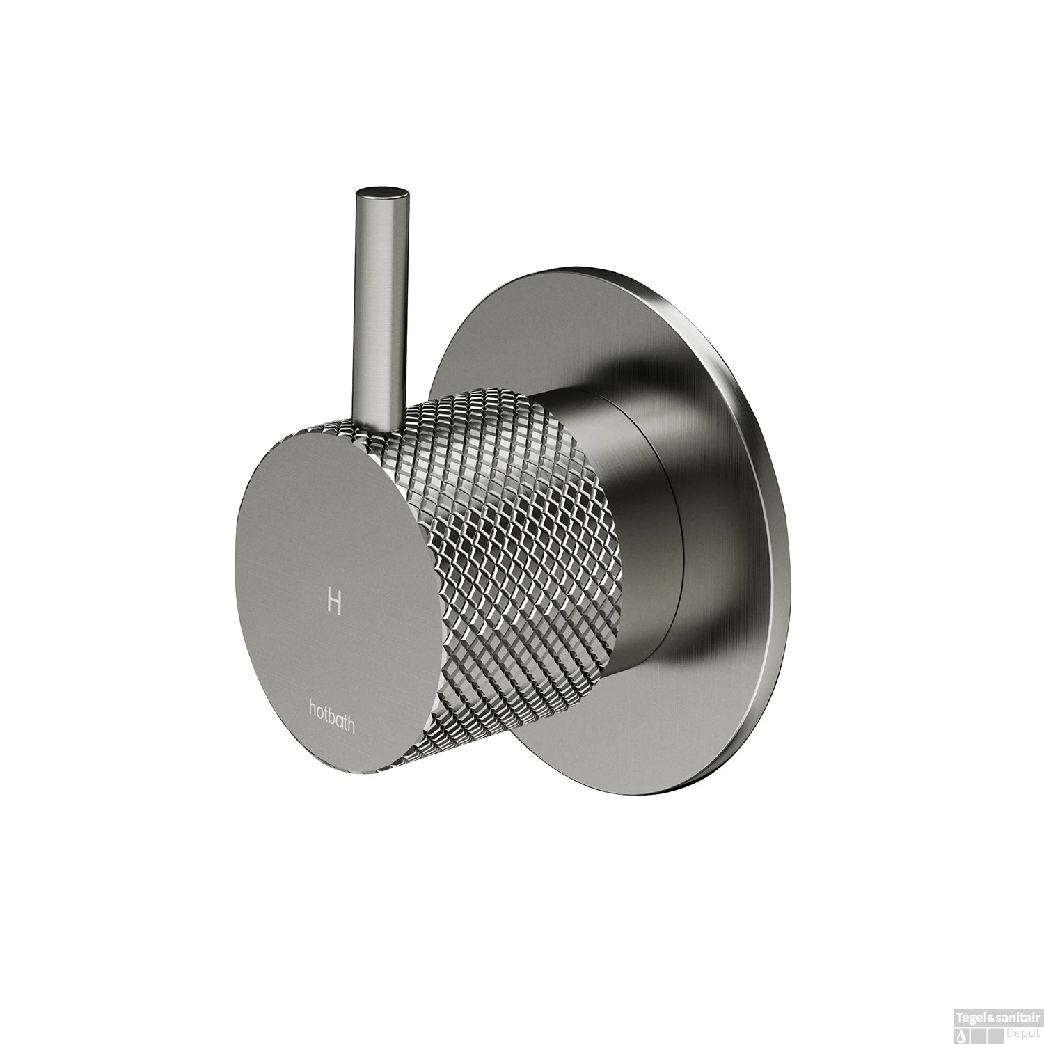 Inbouw Stopkraan Hotbath Cobber X Warm Geborsteld Nikkel (excl. Inbouwdeel) - Afbeelding 2