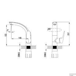 Wastafelkraan Sapho Soliter 1-hendel Gebogen 20.7 Cm Chroom -Exporteren Badkamer Top Winkel df004 wastafelkraan sapho soliter 1 hendel gebogen 20.7 cm chroom 2