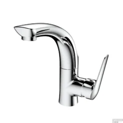 Wastafelkraan Sapho Soliter 1-hendel Gebogen 20.7 Cm Chroom