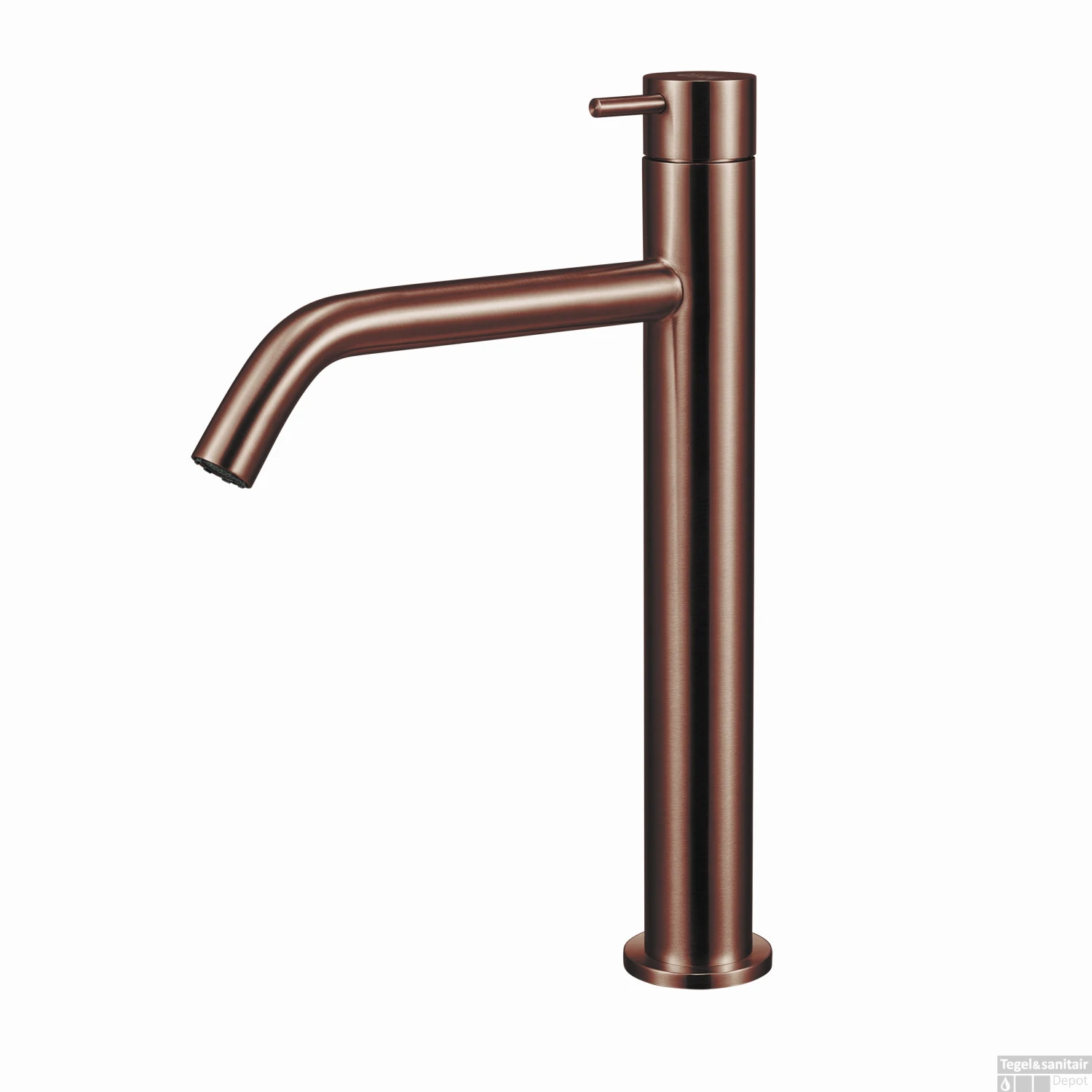 Wastafelkraan Qisani Flow Verhoogd Geborsteld Copper 3 Wastafelkraan Qisani Flow Verhoogd Geborsteld Copper