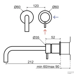 Inbouwkraan Qisani Flow Standaard Geborsteld RVS -Exporteren Badkamer Top Winkel dkr25604.02 tech