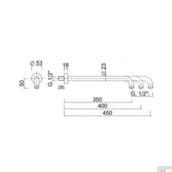 Douchearm Sanimex Giulini Rond 35cm Mat Wit -Exporteren Badkamer Top Winkel douchearm sanimex giulini rond 35cm tech
