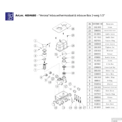 Douchekraan Best Design Verona Thermostatisch + Inbouwdeel 2-Weg 1/2" Mat Zwart -Exporteren Badkamer Top Winkel douchekraan best design verona mat zwart 4006180 2