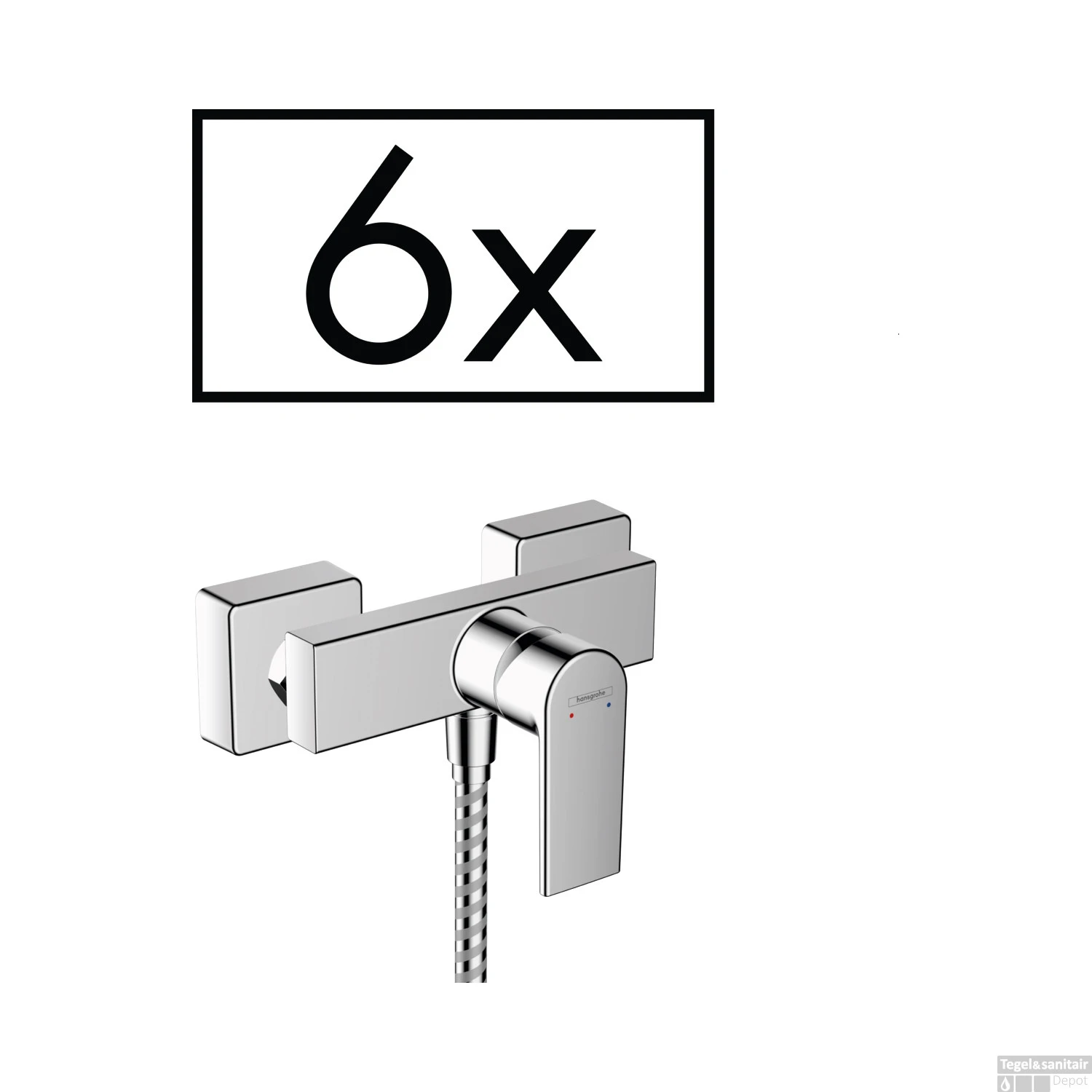 Douchekraan Opbouw HansGrohe Vernis Shape Eengreeps Projecten 6 Stuks Chroom