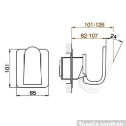 Douchemengkraan Cisal Kawa KA.00300.039 Zwart