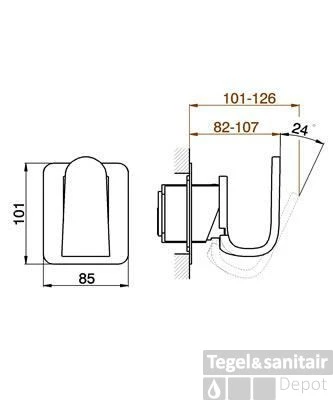 Douchemengkraan Cisal Kawa KA.00300.039 Zwart 3 Douchemengkraan Cisal Kawa KA.00300.039 Zwart