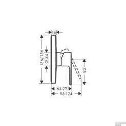 Douchemengkraan Inbouw HansGrohe Vernis Shape Eengreeps Mat Zwart -Exporteren Badkamer Top Winkel douchemengkraan inbouw hansgrohe vernis shape eengreeps tech 1