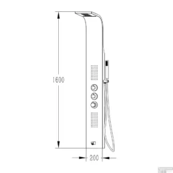 Douchepaneel Boss & Wessing Erie 160x20x7 Cm Wit -Exporteren Badkamer Top Winkel douchepaneel boss wessing erie 160x20x7 cm wit tech