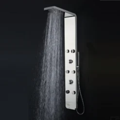 Douchepaneel Lacus Ustica 144x20x4,7 Cm Glanzend Chroom