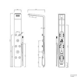 Douchepaneel Lacus Ustica 144x20x4,7 Cm Glanzend Chroom 9 Douchepaneel Lacus Ustica 144x20x4,7 Cm Glanzend Chroom -Exporteren Badkamer Top Winkel douchepaneel lcaus ustica glanzend chroom tech