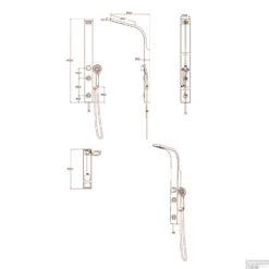 Douchepaneel Schutte Sansibar 3 Functies 2 Massagesproeiers RVS -Exporteren Badkamer Top Winkel douchepaneel schutte sansibar 3 functies 2 massagesproeiers rvs tech