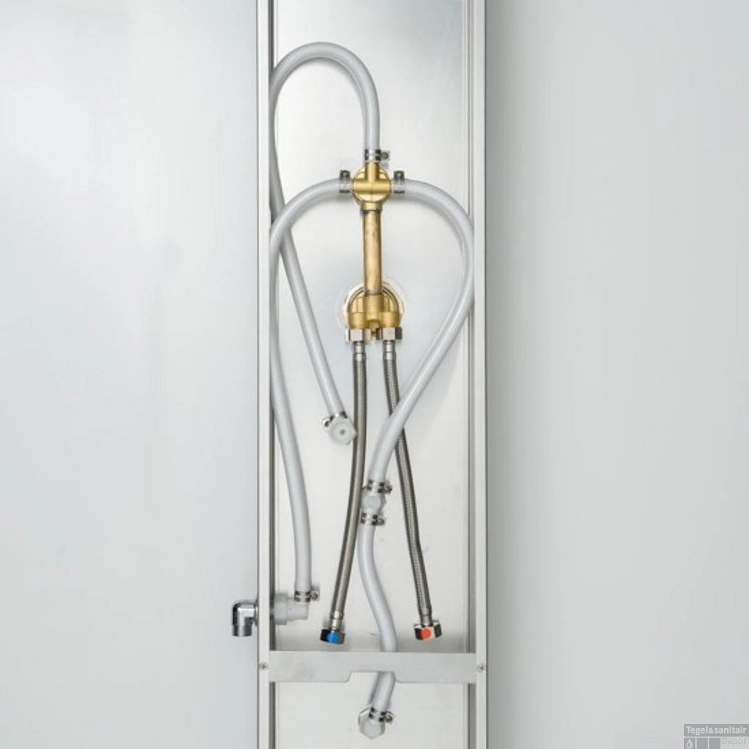 Douchepaneel Schütte Tahiti Met Douchemengkraan En Twee Massagesproeiers RVS 9 Douchepaneel Schütte Tahiti Met Douchemengkraan En Twee Massagesproeiers RVS - Afbeelding 7