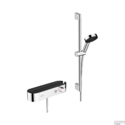 Doucheset HansGrohe Pulsify Select S 105 3 Jets Activation Met Handdouche, Thermostaat, Glijstang 65 Cm, Schuifstuk En Doucheslang Chroom