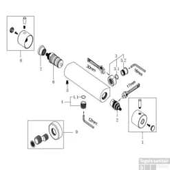 Douchethermostaat Wiesbaden Cool Touch Chroom 15cm HOH -Exporteren Badkamer Top Winkel douchethermostaat boss wessing cool touch chroom 15cm hoh technisch