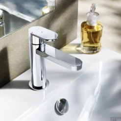 Wastafelmengkraan Hotbath Friendo 1-hendel Recht 14.5 Cm Chroom