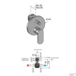 Douchemengkraan Hotbath Friendo Inbouw Met Automatische Omstelinrichting Geborsteld Nikkel -Exporteren Badkamer Top Winkel f032gn douchemengkraan hotbath friendo inbouw met automatische omstelinrichting geborsteld nikkel tech 1