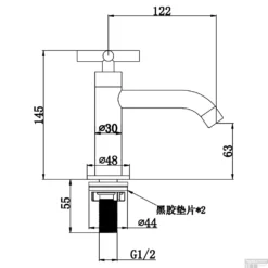 Fonteinkraan Differnz Mix Kruis Koper -Exporteren Badkamer Top Winkel fonteinkraan differnz mix kruis tech