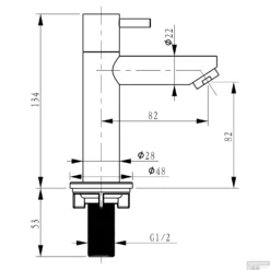Fonteinkraan Differnz Mix Recht Chroom -Exporteren Badkamer Top Winkel fonteinkraan differnz mix recht tech