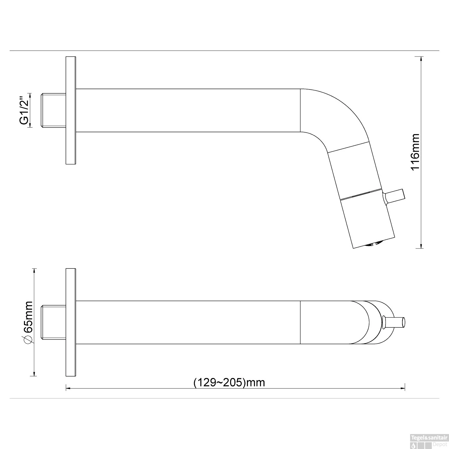 Fonteinkraan Inbouw BWS Toiletkraan Verstelbaar RVS 4 Fonteinkraan Inbouw BWS Toiletkraan Verstelbaar RVS - Afbeelding 2