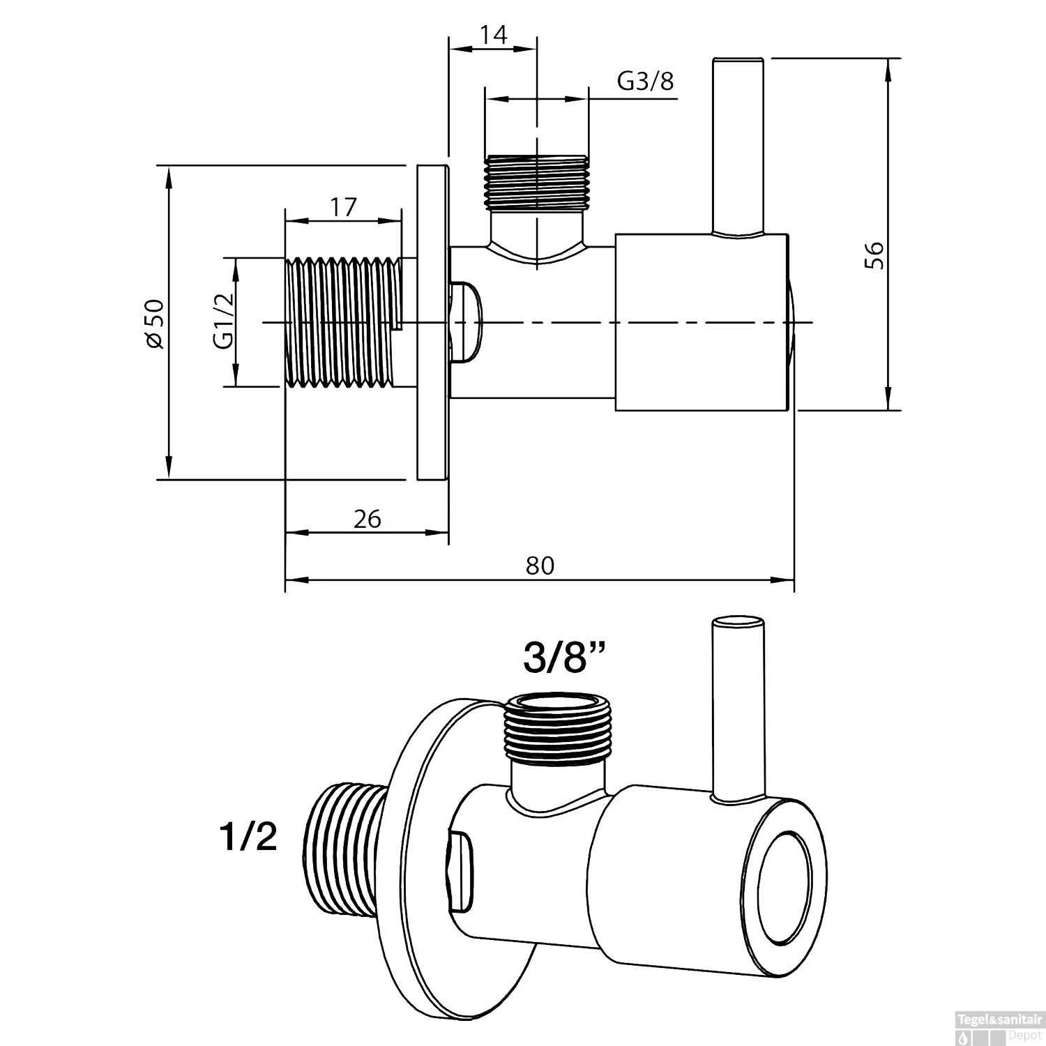 Fonteinkraan Installatie Set Differnz Mix Mat Zwart - Afbeelding 4