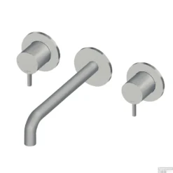 Inbouw Wastafelmengkraan Lagoo Garda Met Uitloop 2 Greeps 26 Cm Messing Geborsteld Nikkel