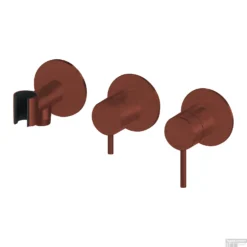 Inbouw Douche/Badmengkraan Lagoo Garda Met Omstel En Handdouchehouder Messing Geborsteld Koper PVD