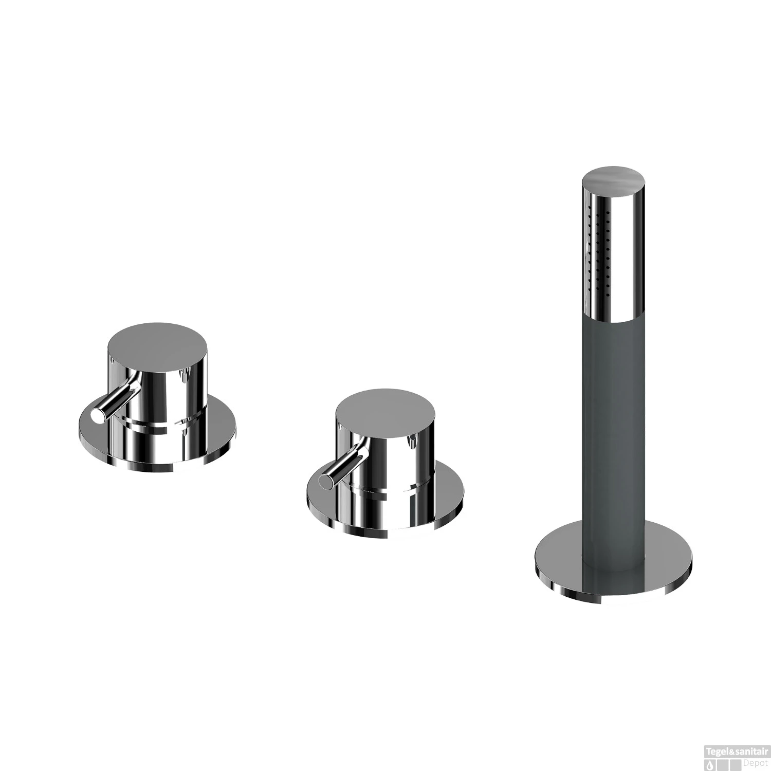 Badrandcombinatie Lagoo Garda Met Mengkraan, Omstel En Handdouche Messing Chroom 3 Badrandcombinatie Lagoo Garda Met Mengkraan, Omstel En Handdouche Messing Chroom