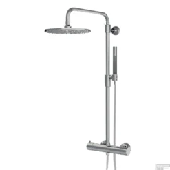 Thermostatische Regendoucheset Lagoo Garda Met Handdouche Staaf Geborsteld Nikkel