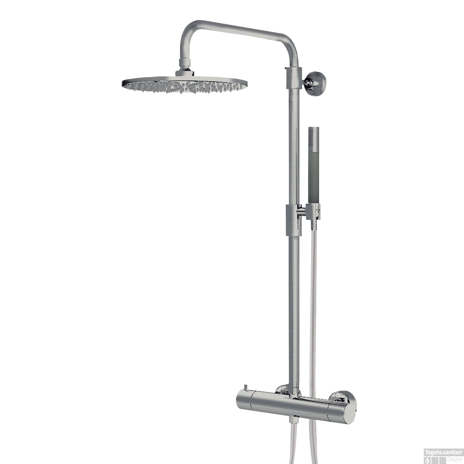 Thermostatische Regendoucheset Lagoo Garda Met Handdouche Staaf Geborsteld Nikkel 3 Thermostatische Regendoucheset Lagoo Garda Met Handdouche Staaf Geborsteld Nikkel