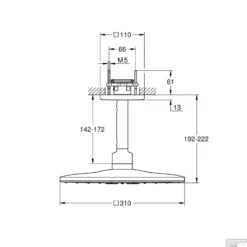 Regendoucheset Grohe Rainshower SmartActive Cube 31 Cm Met Plafondarm Warm Sunset Geborsteld -Exporteren Badkamer Top Winkel gro26481dl0 tech