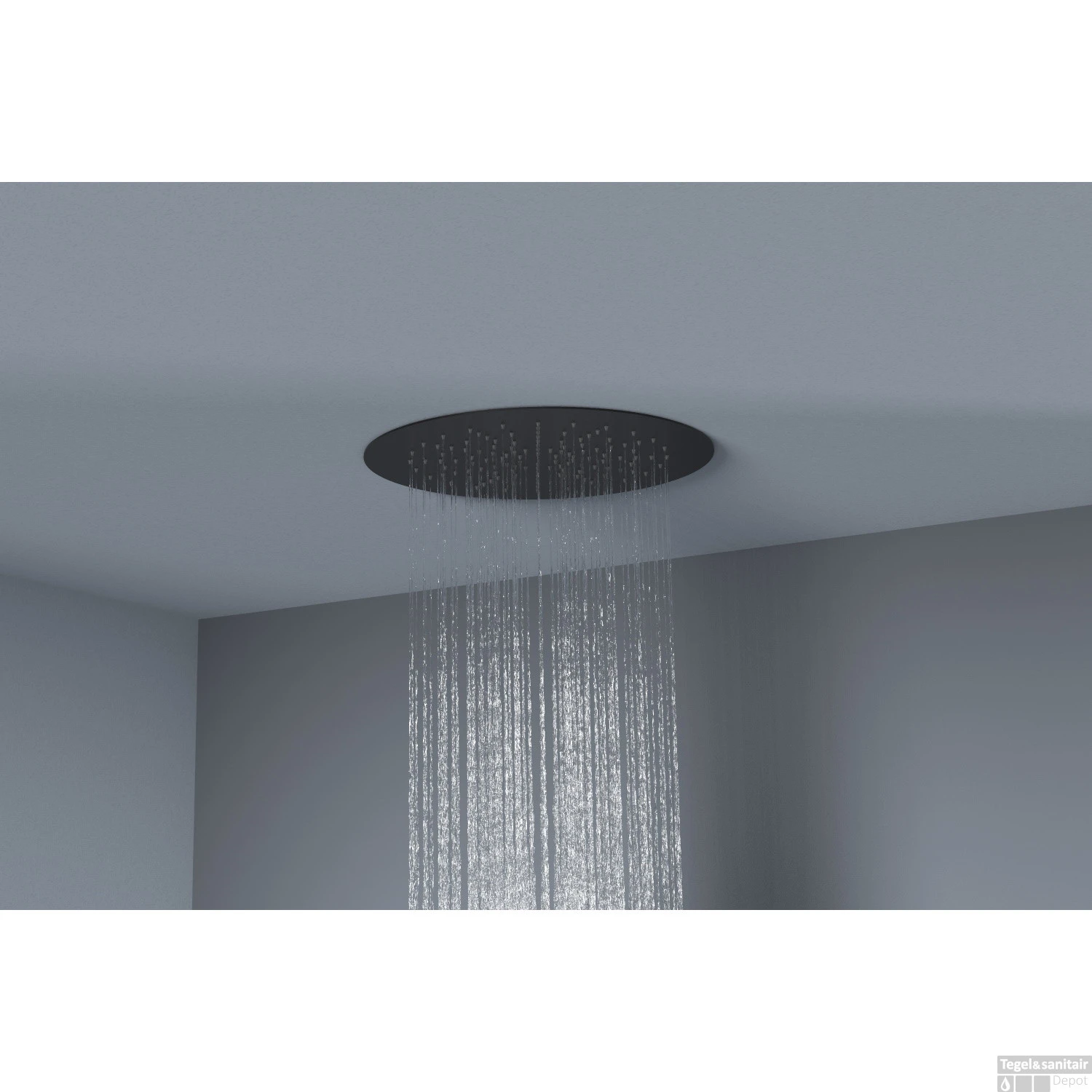 Hoofddouche Belleza Bagno ClipOn Inbouw Regendouche Rond 34 Cm Mat Zwart 3 Hoofddouche Belleza Bagno ClipOn Inbouw Regendouche Rond 34 Cm Mat Zwart