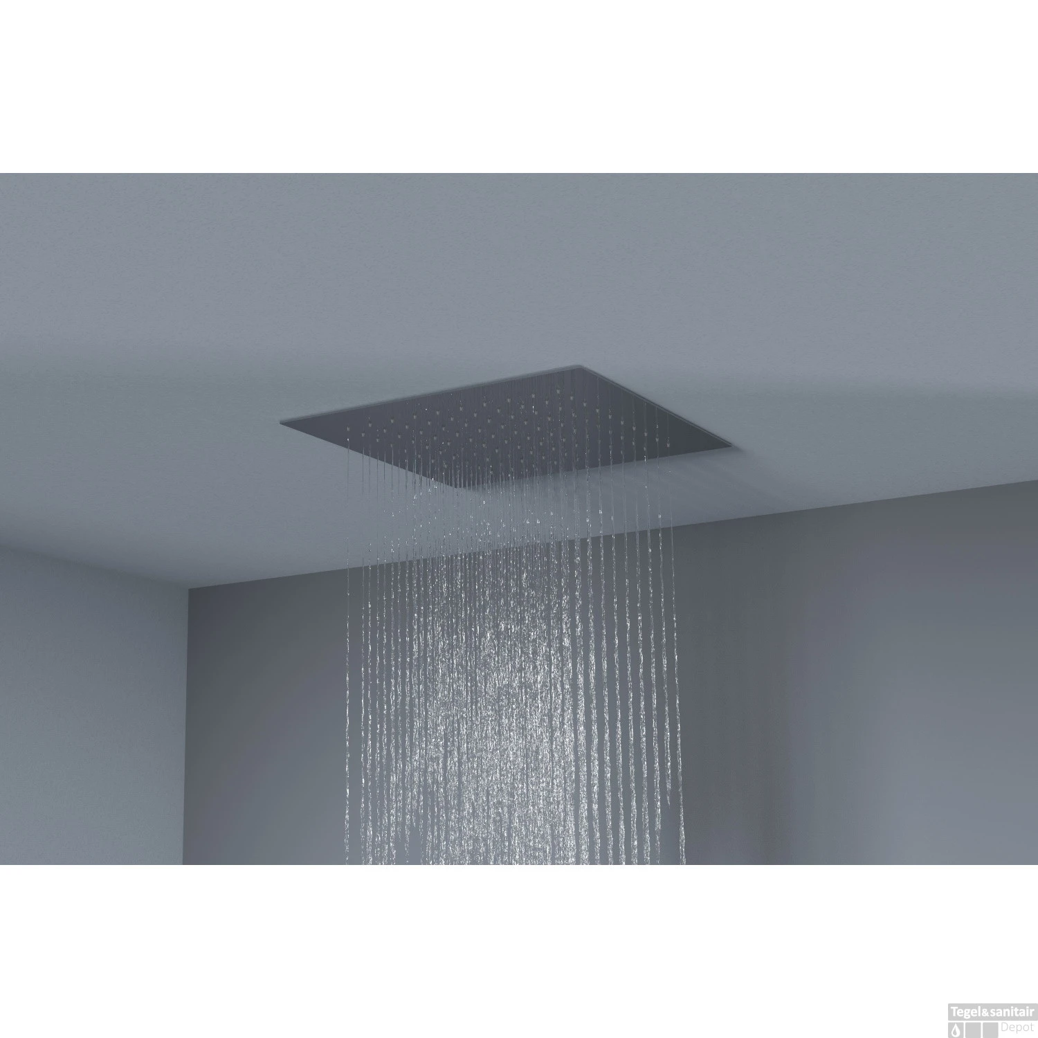 Hoofddouche Belleza Bagno ClipOn Inbouw Regendouche Vierkant 34x34 Cm Chroom 3 Hoofddouche Belleza Bagno ClipOn Inbouw Regendouche Vierkant 34x34 Cm Chroom