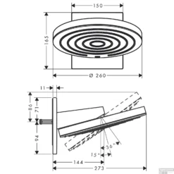 Hoofddouche HansGrohe Pulsify S 260 2 Jets Wandaansluiting Chroom 7 Hoofddouche HansGrohe Pulsify S 260 2 Jets Wandaansluiting Chroom -Exporteren Badkamer Top Winkel hoofddouche hansgrohe pulsify s 260 2 jets wandaansluiting tech