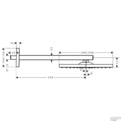 Hoofddouche HansGrohe Raindance E 300 1jet Met Douche-arm Geborsteld Brons -Exporteren Badkamer Top Winkel hoofddouche hansgrohe raindance e 300 1jet met douche arm tech 1
