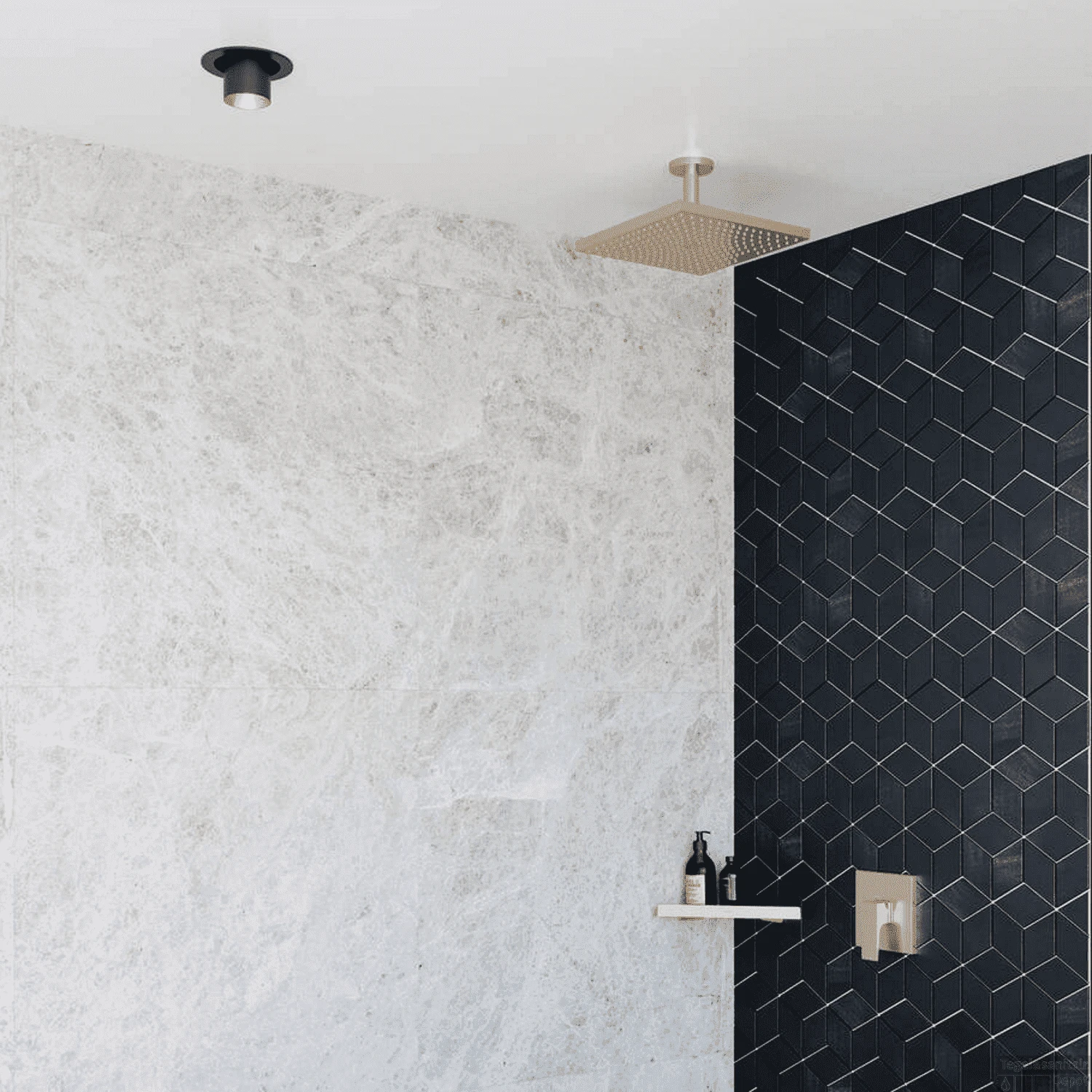 Hoofddouche HansGrohe Raindance E 300 1jet Plafondbevestiging Mat Zwart 4 Hoofddouche HansGrohe Raindance E 300 1jet Plafondbevestiging Mat Zwart - Afbeelding 2