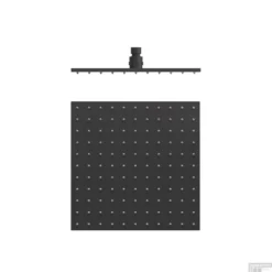Hoofddouche Tres Plafonduitloop 30x30 Cm Mat Zwart