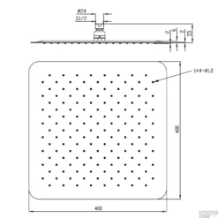 Hoofddouche Wiesbaden Caral UFO Vierkant 40 Cm Chroom -Exporteren Badkamer Top Winkel hoofddouche wiesbaden caral ufo vierkant 40 cm chroom tech