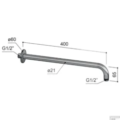 Hotbath Archie Wandarm 40 Cm RVS 316 AR450IX -Exporteren Badkamer Top Winkel hotbath archie wandarm 40 cm rvs 316 ar450ix tech