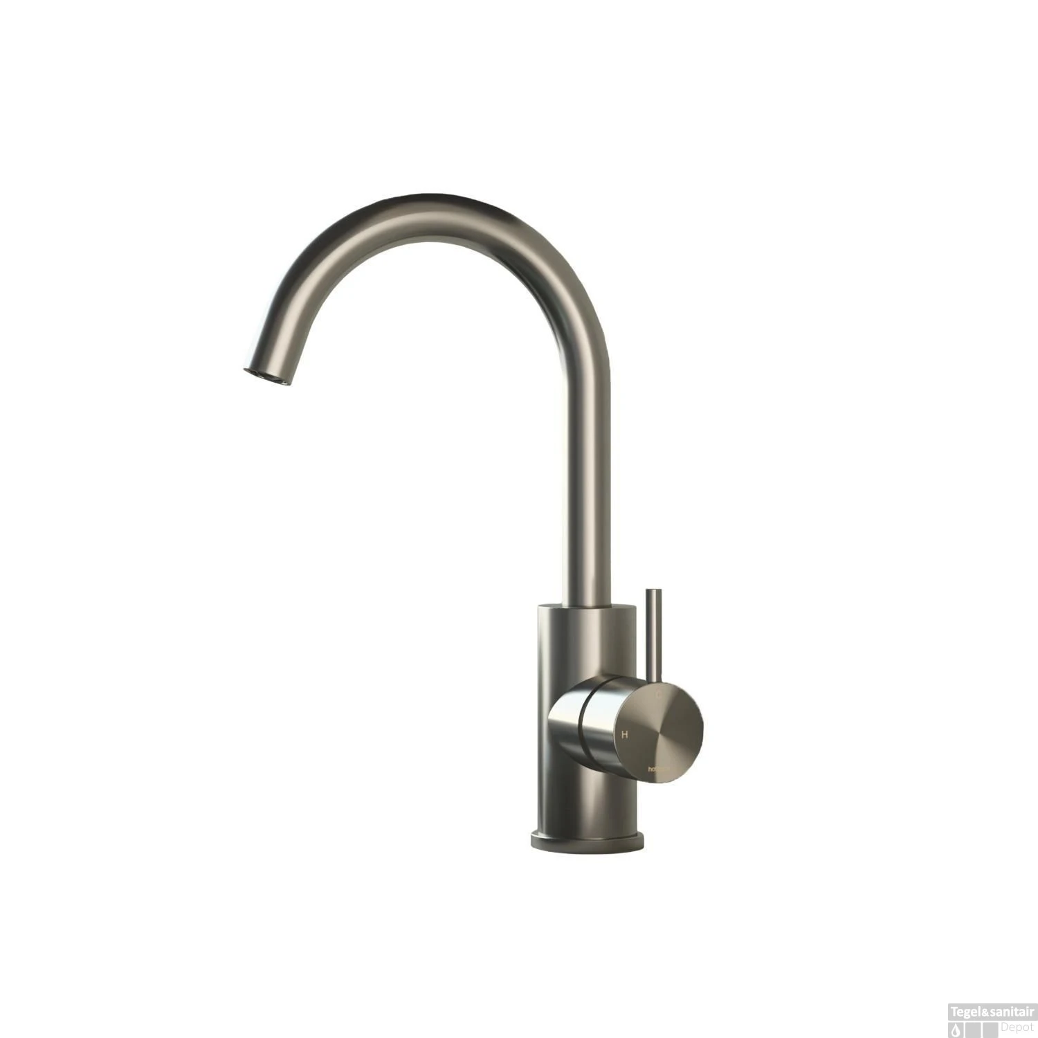 Hotbath Archie Wastafelmengkraan Met Draaibare Uitloop Zonder Waste RVS 316 AR004IX - Afbeelding 2