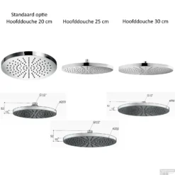 Complete Regendouche Hotbath Get Together IBS3 Inbouwset Met 2 Stopkranen -Exporteren Badkamer Top Winkel hotbath inbouw regendoucheset keuze hoofddouche 20 25 30 cm ibs3