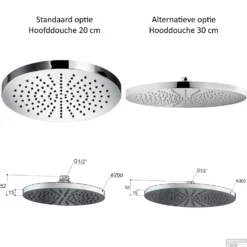 Doucheset Hotbath Cobber Met Ronde Handdouche 30 Cm Hoofddouche Geborsteld Messing PVD -Exporteren Badkamer Top Winkel hotbath inbouw regendoucheset keuze hoofddouche 20 of 30 cm sds9 5