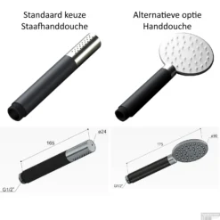 Doucheset Hotbath Cobber Met Ronde Handdouche Verouderd IJzer OUTLET -Exporteren Badkamer Top Winkel hotbath inbouw regendoucheset keuze staafhanddouche of handdouche sds9 14 1