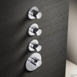 Hotbath Mate Afbouwdeel High Flow 3 Stopkranen Rond Chroom