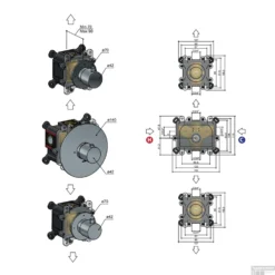 Douchethermostaat Hotbath Buddy Inbouw 2 Stopkranen Chroom (excl. Inbouwdeel) -Exporteren Badkamer Top Winkel htbb007extcr