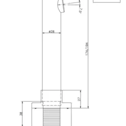 Huber Baduitloop RVS 64.05.NS
