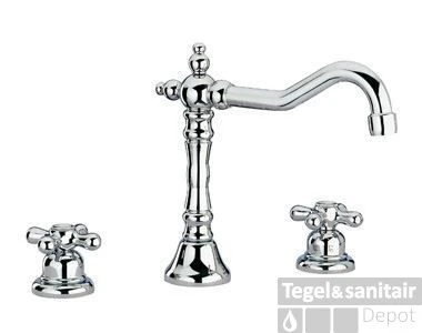 Wastafelmengkraan Huber Croisette 3-gats 164CS01HAG Goud 4 Wastafelmengkraan Huber Croisette 3-gats 164CS01HAG Goud - Afbeelding 2