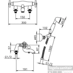 Huber Croisette Badmengkraan Met Thermostaat Brons 196CS01HBA -Exporteren Badkamer Top Winkel huber croisette badmengkraan met thermostaat brons 196cs01hba 1
