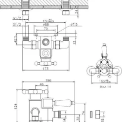 Huber Croisette Douchemengkraan Chroom 150CS01HCR