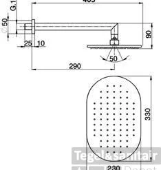 Huber Dado Cascade Hoofddouche Met Muurarm Chroom SS.013470.21